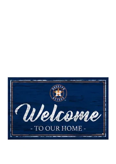 MLB Houston Astros 11 in x 19 in Team Color Welcome Sign