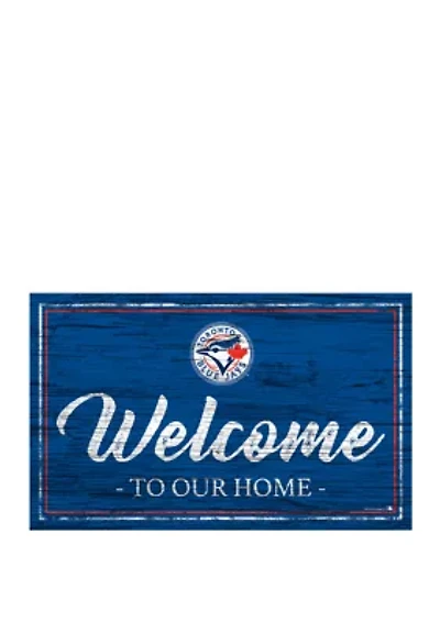 MLB Toronto Blue Jays 11 in x 19 in Team Color Welcome Sign