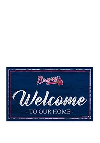 MLB Atlanta Braves 11 in x 19 in Team Color Welcome Sign