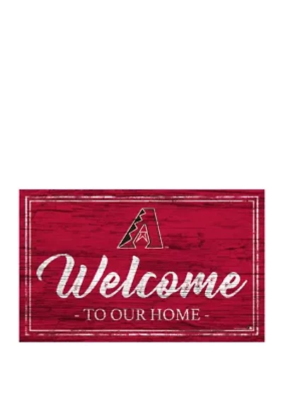 MLB Arizona Diamondbacks 11 in x 19 in Team Color Welcome Sign