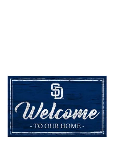 MLB San Diego Padres 11 in x 19 in Team Color Welcome Sign