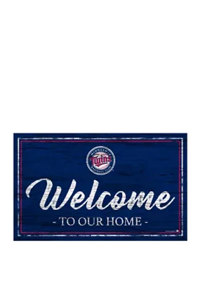 MLB Minnesota Twins 11 in x 19 in Team Color Welcome Sign