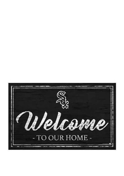 MLB Chicago White Sox 11 in x 19 in Team Color Welcome Sign