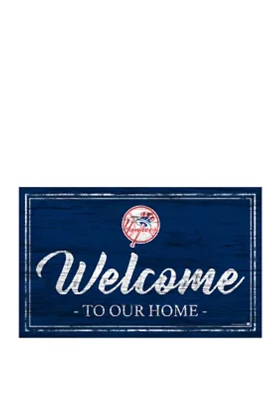 MLB New York Yankees 11 in x 19 in Team Color Welcome Sign