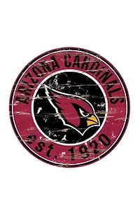 NFL Arizona Cardinals Round Distressed Sign