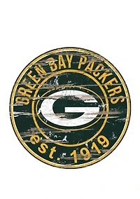 NFL Green Bay Packers 24 Inch Round Distressed Sign