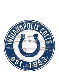 NFL Indianapolis Colts Round Distressed Sign