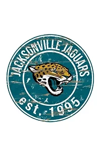 NFL Jacksonville Jaguars Round Distressed Sign
