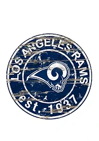 NFL Los Angeles Rams Round Distressed Sign