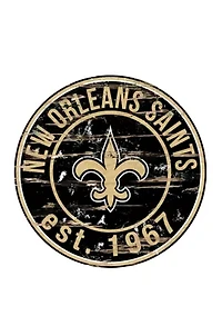 NFL New Orleans Saints Round Distressed Sign