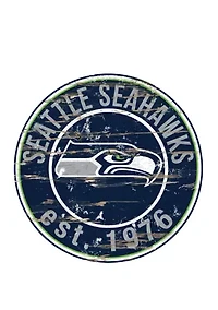 NFL Seattle Seahawks Round Distressed Sign