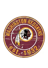 NFL Washington Redskins Round Distressed Sign
