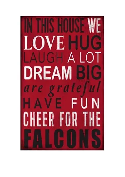 NFL Atlanta Falcons In This House Sign