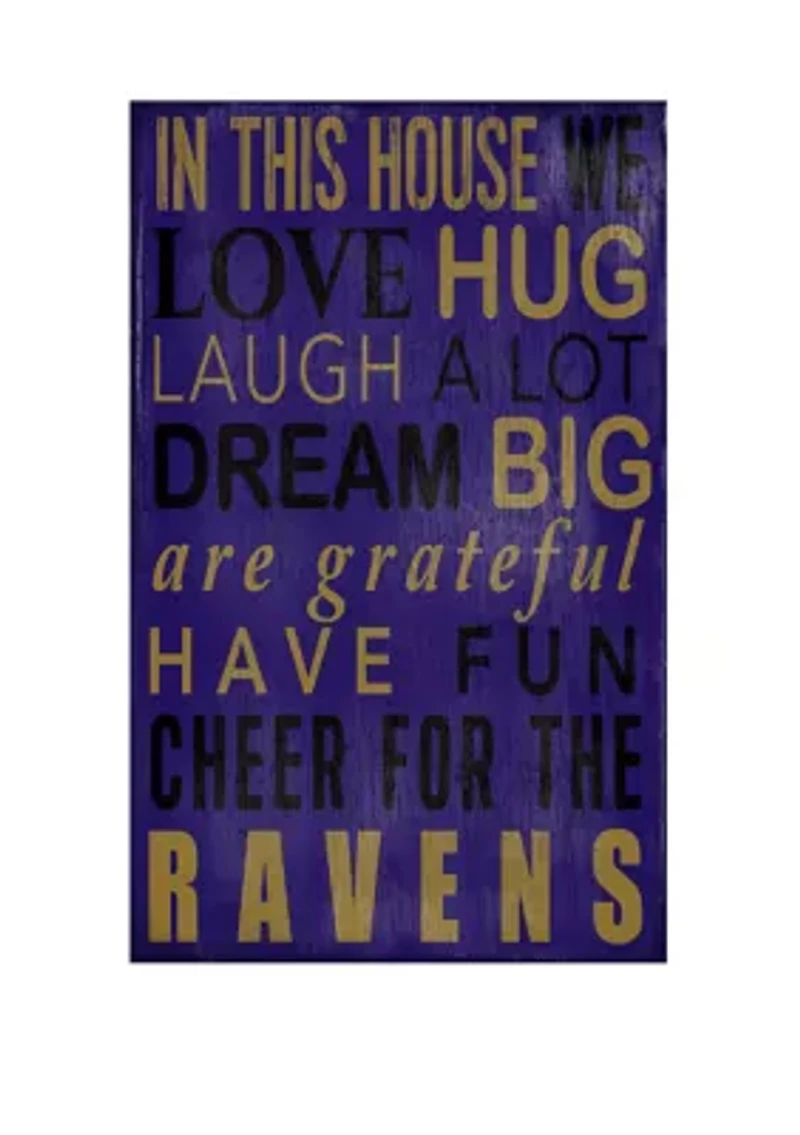 NFL Baltimore Ravens In This House Sign