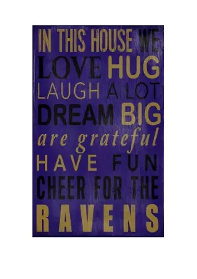 NFL Baltimore Ravens In This House Sign