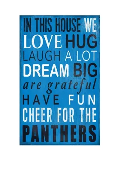 NFL Carolina Panthers In This House Sign