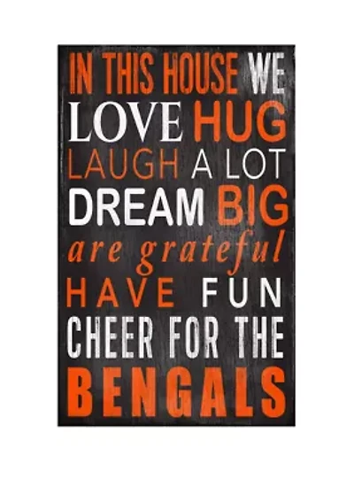NFL Cincinnati Bengals In This House Sign