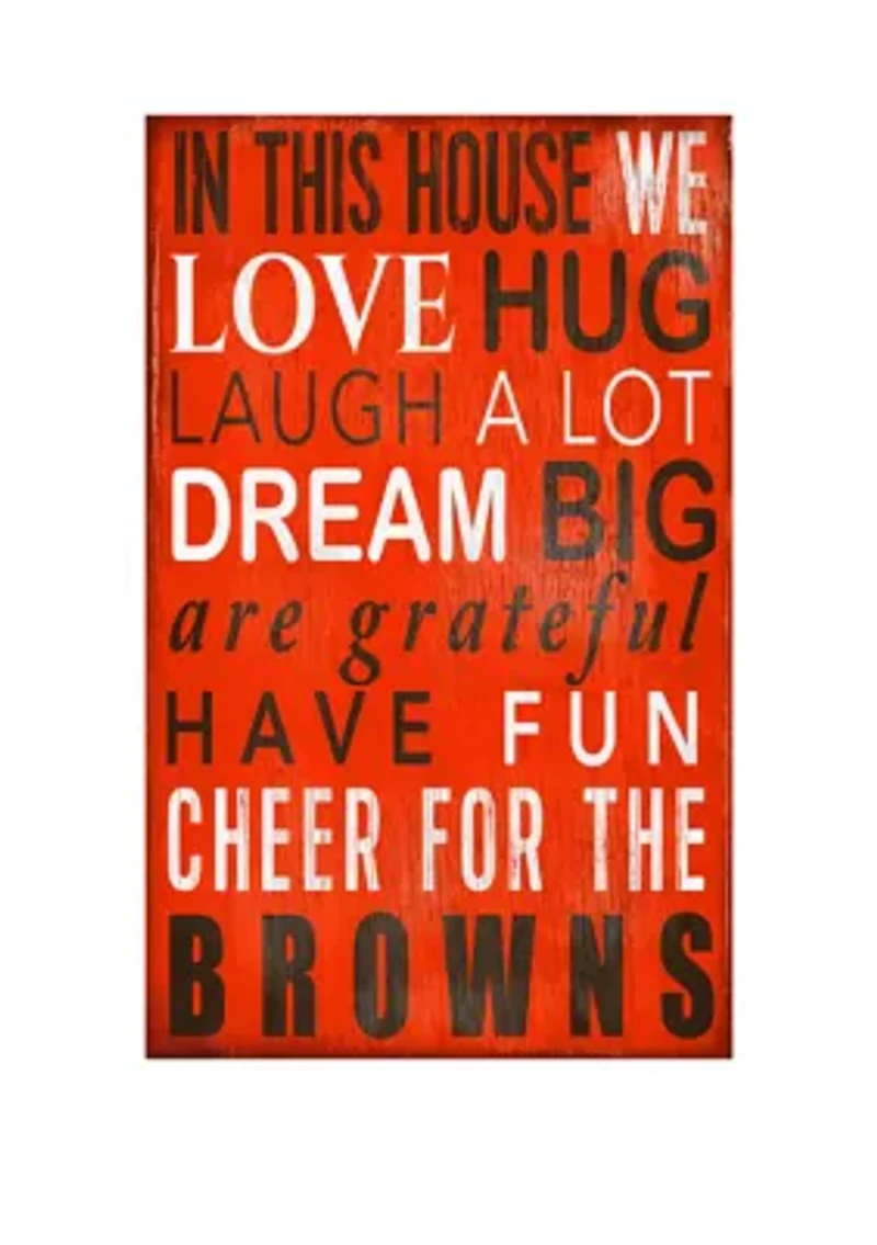 NFL Cleveland Browns In This House Sign