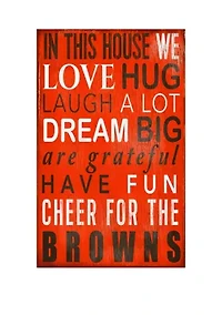 NFL Cleveland Browns In This House Sign