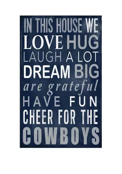 NFL Dallas Cowboys In This House Sign