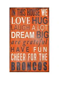 NFL Denver Broncos In This House Sign