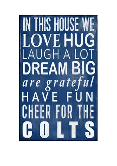 NFL Indianapolis Colts In This House Sign