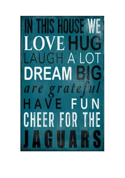 NFL Jacksonville Jaguars In This House Sign