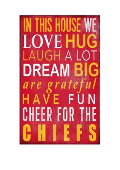 NFL Kansas City Chiefs In This House Sign