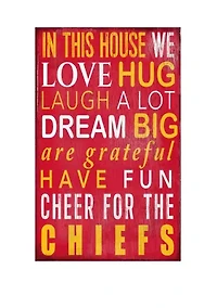 NFL Kansas City Chiefs In This House Sign