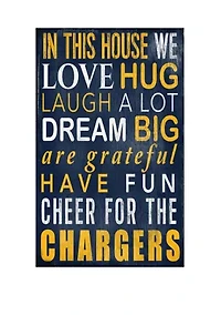 NFL Los Angeles Chargers In This House Sign