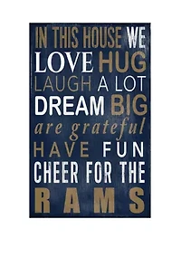 NFL Los Angeles Rams In This House Sign