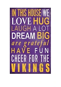 NFL Minnesota Vikings In This House Sign