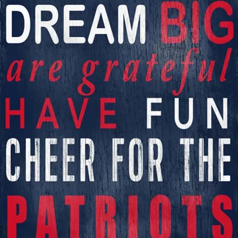 NFL New England Patriots 11 in x 19 in In This House Sign