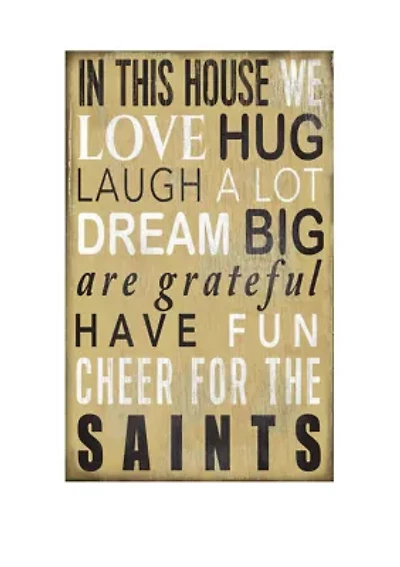 NFL New Orleans Saints In This House Sign