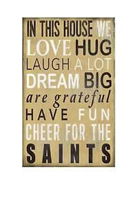 NFL New Orleans Saints In This House Sign