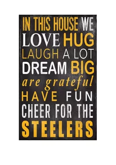 NFL Pittsburgh Steelers In This House Sign
