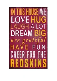 NFL Washington Redskins In This House Sign
