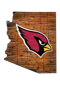 NFL Arizona Cardinals Distressed State Cutout Wall Art
