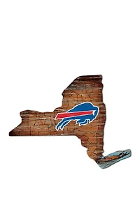 NFL Buffalo Bills Distressed State Cutout Wall Art