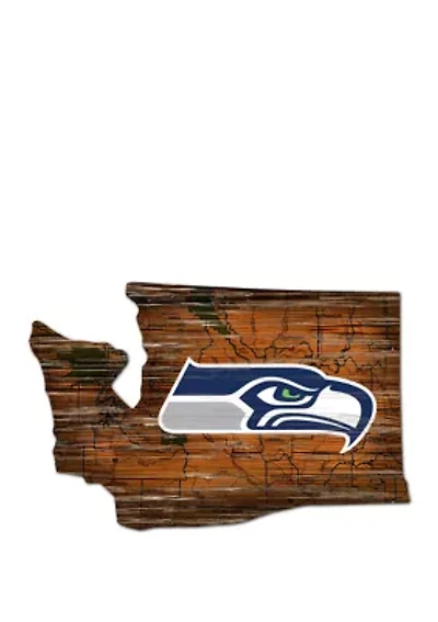 NFL Seattle Seahawks Distressed State Cutout Wall Art