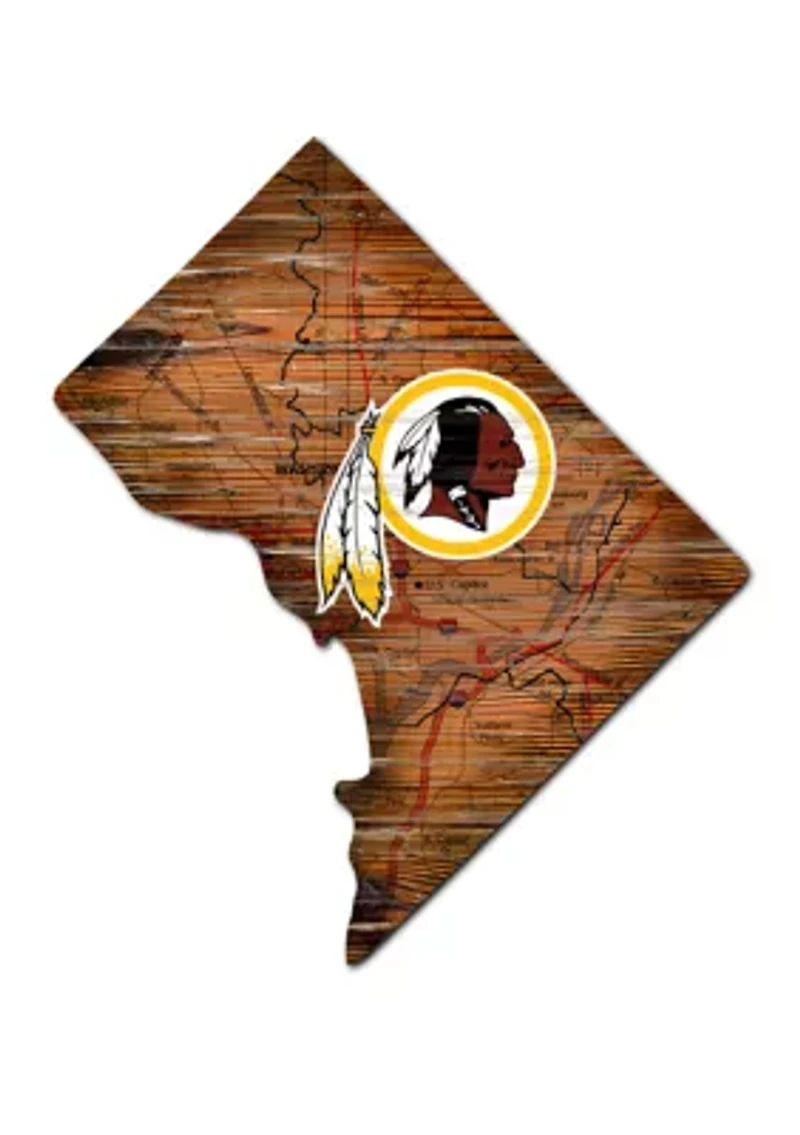 NFL Washington Redskins Distressed State Cutout Wall Art