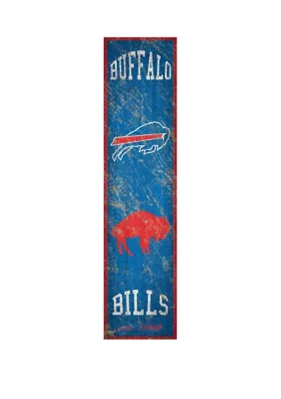 NFL Buffalo Bills 6 in x 24 in Heritage Banner Vertical Sign