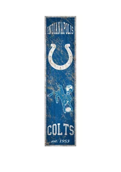 NFL Indianapolis Colts 24 in x 6 in Vertical Heritage Banner