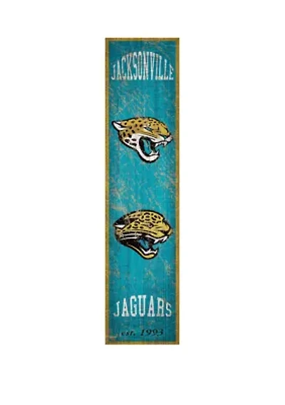 NFL Jacksonville Jaguars 6 in x 24 in Vertical Heritage Banner 