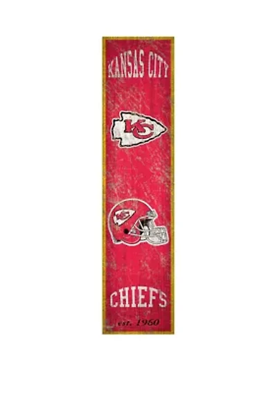 NFL Kansas City Chiefs 6 in x 24 in Vertical Heritage Banner 