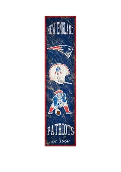 NFL New England Patriots 6 in x 24 in Vertical Heritage Banner 