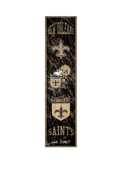 NFL New Orleans Saints 6 in x 24 in Vertical Heritage Banner