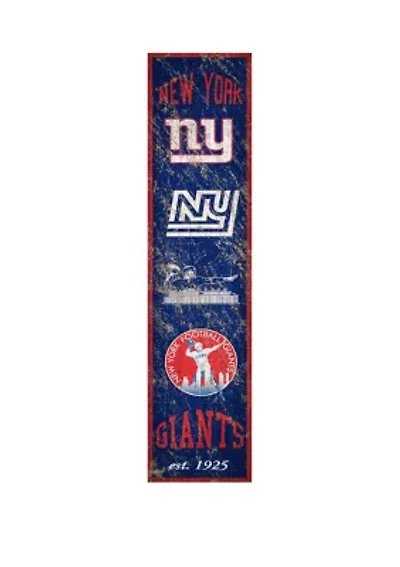 NFL New York Giants 6 in x 24 in Vertical Heritage Banner 