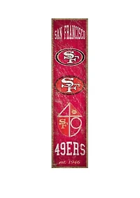NFL San Francisco 49ers 6 in x 24 in Vertical Heritage Banner 