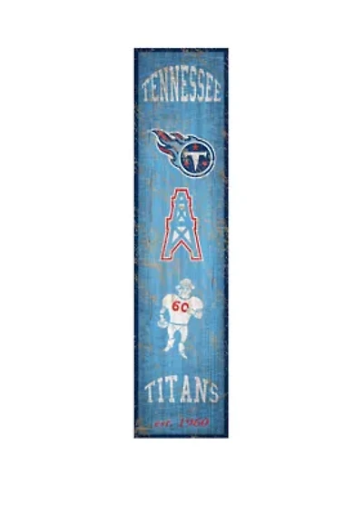 NFL Tennessee Titans 6 in x 24 in Vertical Heritage Banner 